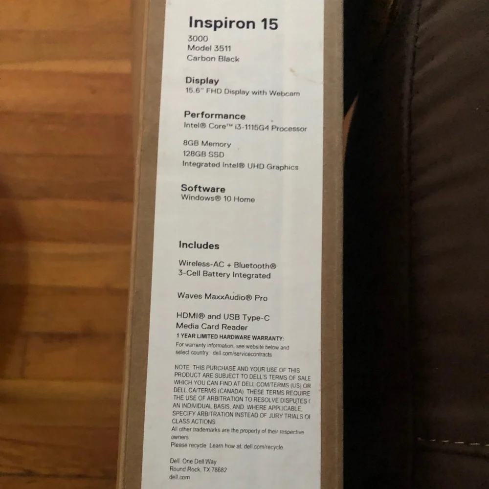 Dell Inspiron 15. 3000. Model 3511. 15.6 laptop